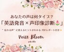 英語発音印象タイプ診断＆音声フィードバックします ♪あなたらしさを引き出し、英語の声に自信を持てる イメージ1