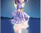 可愛い女の子の一枚絵描きます 寒色系に特化した色使いが得意で、幼めなのが特徴です イメージ5
