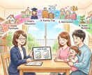 対面なし匿名OK！家計の不安をスマートに解決します Excelで簡単！あなただけのライフプラン作ります。★診断付 イメージ1