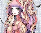 退廃的な雰囲気の一枚絵イラストを描きます アナログでのペン画＋デジタル着彩で描きます。 イメージ5