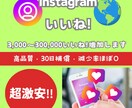 インスタいいね!を3000人以上増やします 超激安⚡目指せインスタグラマー⚡30日間減少保証付き イメージ1