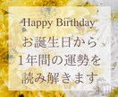 お誕生日から1年間の運勢を読み解きます ソーラーリターンで未来へのアドバイス イメージ1