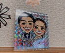 2枚セット⭐️似顔絵キラキラシールを作成します 可愛い‼︎貰って嬉しいオーダーメイド似顔絵シール イメージ4