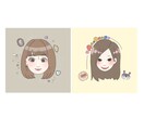 お顔のみ！ゆる似顔絵！イラストオーダー受付ます あなたを可愛くキャラクター化！ イメージ3