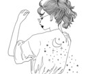 お好きな人物写真からお洒落な線画描きます SNSアイコン、Webサイトの挿絵をお洒落に イメージ4
