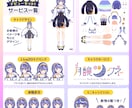 Vtuberデビュー応援!!全工程制作します Live2Dモデル・ロゴ・ミニキャラ・表情差分まで全部込!! イメージ6