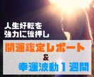 開運鑑定レポート＆好転波動１週間をセットで贈ります 個性に合った開運法鑑定レポートと好転波動を１週間インストール イメージ1