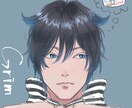 SNSアイコン描きます 髪の色や目の色など自由な色で塗ります！ イメージ4