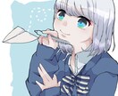 SNS用にオリジナルイラスト描きます キャラクターの顔をメインにしたイラストです イメージ2