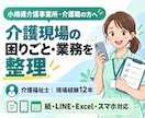 介護現場の困りごとと業務を一緒に整理します 介護福祉士・現場経験12年が業務を整理 イメージ1