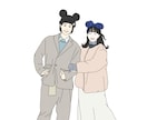 結婚式用のイラストやご家族とのイラストを作成します 思い出を形に残したい方へ、似顔絵イラストを作成いたします！ イメージ10