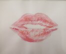 あなた唇をオシャレなインテリア絵画にします たった一つしかない個性的な水彩画をお部屋に一つ如何ですか？ イメージ1