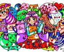 待ち受けにおすすめの一枚絵を描きます ついつい笑顔になっちゃうカラフルポップな一枚絵 イメージ1