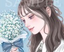 キラッとした質感や透明感のある人物の絵を描きます SNSアイコンや配信用のイラスト等にも！ イメージ1