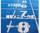 女子長距離の練習メニュー作成します 女子長距離専門｜中高生向け練習メニュー作成します イメージ1