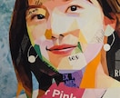 貼り絵で制作します 一枚、一枚紙を切り張り合わせました。 イメージ1