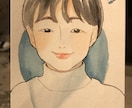 プレゼントやご自宅用に！似顔絵お描きします ハガキサイズの水彩似顔絵。額やアルバムに入れても◎ イメージ2