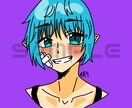 ミニキャラの顔アップのSNSアイコン描きます 追加料金無しでキャラデザもできちゃいます！ イメージ5
