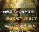 あなたがこの世界に生まれた理由を霊視鑑定します 魂が選んだ人生の意味を紐解き、今ここに生きる理由を思い出す イメージ1