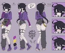 全身立ち絵や三面図など描きます キャラクターデザインや表情差分なども制作します イメージ1