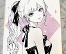 色紙にアナログイラストを制作します 手元に残る幸福感をお届けします イメージ1