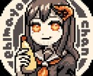 SNS等で使えるドット絵アイコンを作成します 丸でも四角でも両方使える！レトロでかわいいドット絵アイコン イメージ7