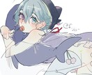 かわいいイラストのアイコンをお描きします 厚塗り風の塗り方です。得意色:青系 イメージ1