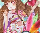 丸型の紙コースターやミニ色紙に可愛い女の子描きます あなただけの可愛い、カラフルなイラストを作成します イメージ6