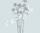シンプル・おしゃれな花の絵描きます 線画調の花のイラストをお描きします イメージ5
