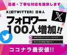 X・旧Twitterの日本人フォロワーを増加します 高品質な本物の日本人フォロワー100人増加！30日減少保証 イメージ1