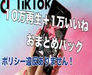 Tiktokで１万いいね＋１０万再生まで増やします 簡単・迅速！Tiktok丸投げパック イメージ1