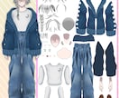 唯一無二のLive2D用イラスト、制作します お安く唯一無二の姿をお仕立てします！ イメージ4