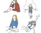 写真からシンプルな線画イラスト作成します カラーもOK！SNSアイコンや挿絵などに利用可能 イメージ4