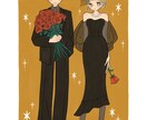 ウェディング・記念日イラスト描きます 個性的なドレス・こだわりの衣装など◎ イメージ3