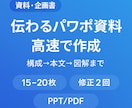 伝わるパワポ資料を高速作成します 構成設計〜本文・図解まで丸ごと対応 イメージ1
