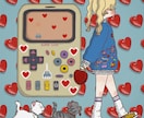 レトロな女の子のイラスト描きます ノイズ加工でレトロな女の子のイラスト イメージ2