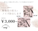 低解像度の写真、画像を拡大、ノイズ除去いたします せっかく作ったロゴやデザインの解像度上げませんか？ イメージ1
