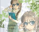 アイコン・サムネイル等イラスト描きます 胸上・腰上のポップなイラスト！商用利用可・簡易背景付き イメージ2