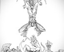 キャラクター、モンスター系のイラストを提供します スタイリッシュな作品をつくりあげます。 イメージ4