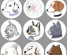 可愛いペットの横顔アイコンを描きます 可愛い家族のおしゃれで雰囲気のあるアイコンを作りませんか？ イメージ1
