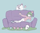 SNSのアイコン・オリキャラのFAなど描きます シンプルかわいいタッチがお好みの方へ イメージ1