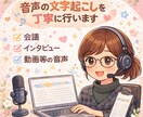 音声の文字起こしを丁寧に行います 会議、インタビュー、動画等の音声 イメージ1