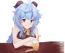 アイコン/背景込みの一枚絵、立ち絵などを描きます SNS等のアイコンや動画の1枚絵などに！ イメージ1