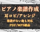 耳コピ採譜・ピアノアレンジ楽譜制作します 見つからない楽譜、耳コピで丁寧に制作します イメージ1