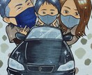 手描きの似顔絵を作成します 思い出やプレゼントに温かい似顔絵を。 イメージ7