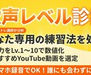 こっそり上達！現役講師が歌の伸び代教えます 歌声レベル認定＆あなた専用の練習メニューを処方します イメージ1