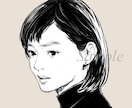 モノクロ人物のシンプルアイコンお描きします ペン画風のサラサラした線の人物アイコンをお求めの方！ イメージ3