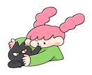 ゆるかわいいオリジナルイラスト描きます アナログ風イラスト*アイコンやグッズなどに！ イメージ1