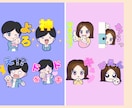 インスタ用イラスト⭐️ちびキャラ3点セット作ります あなたをちびキャラにして、SNSでそのまま使える3点セット！ イメージ5