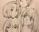 頭から首、または肩までのイラスト描きます アカウント画像やイラストのラフ画でお困りの方へ イメージ1